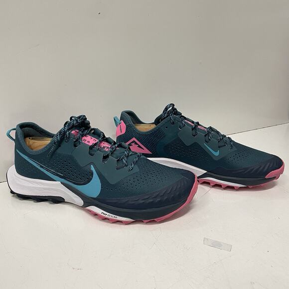 Nike Women's Air Zoom Terra Kiger 7 Trail Runner Hiker 11.5 CW6066 301 Teal/Pink - Picture 4 of 9